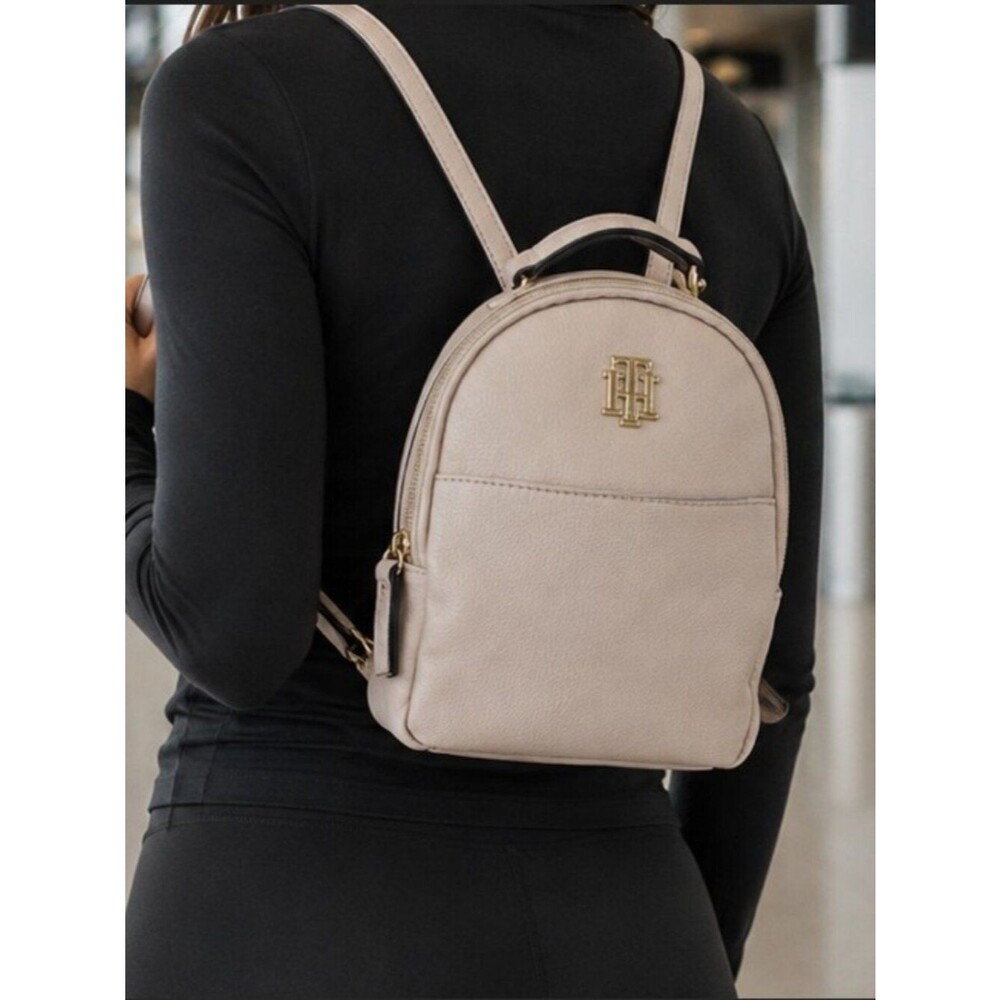 Tommy Hilfiger Blush Pink Faux Leather Mini Backpack